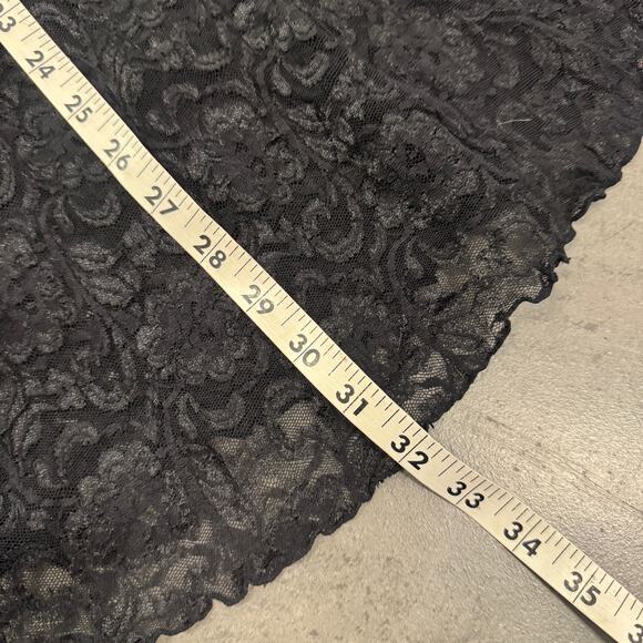 Vintage Y2k Black Full Lace Sheer Bow Coquette Cami Tank Top Lingerie Dress S - Picture 5 of 5